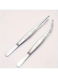 Precision stainless steel tweezers, 2-piece set, suitable for handicrafts, artworks and laboratory work - durable and reliable